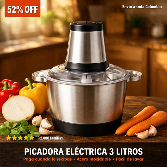 picadora eléctrica de 3 litros